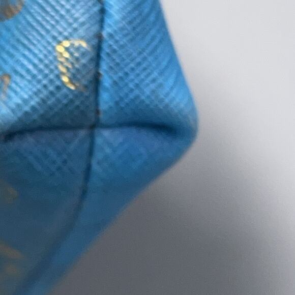 Anthropologie Nikki Cade Studio World Map Clutch Purse Blue Graphic Print Zip - Picture 12 of 14